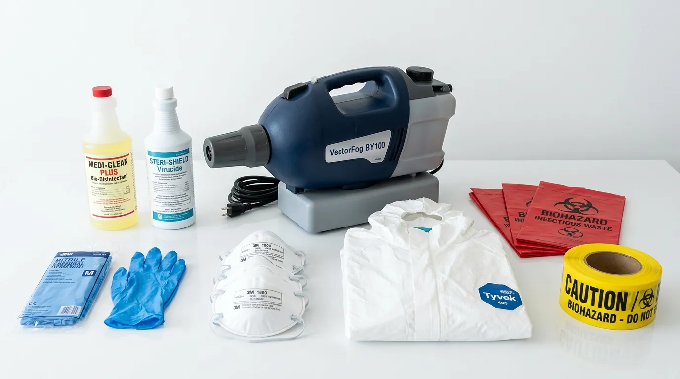 Professional biohazard remediation crew working in Roseville